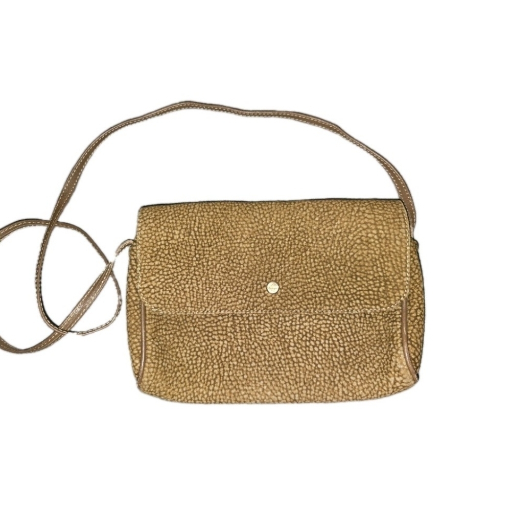 Cute Vintage Borbonese Tan Leather Shoulder Bag